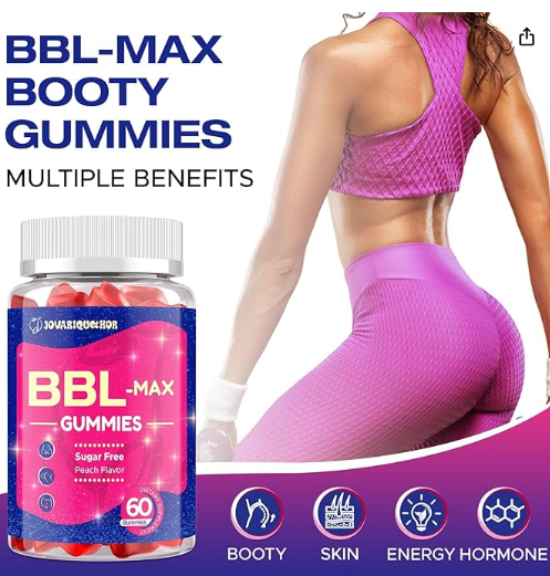BBL MAX - con multivitaminas y extractos de hierbas, sabor a melocotón, 60 unidades