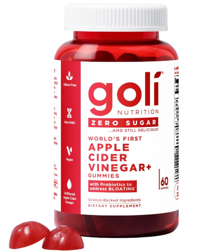 Goli Gomitas de vinagre de sidra de manzana sin azúcar